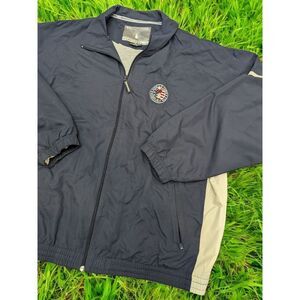 2005‎ US Open Pinehurst Weatherproof Full Zip Lined Jacket Coat Navy Blue XL